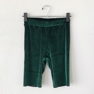 urban outfitters velvet high-rise bike shorts